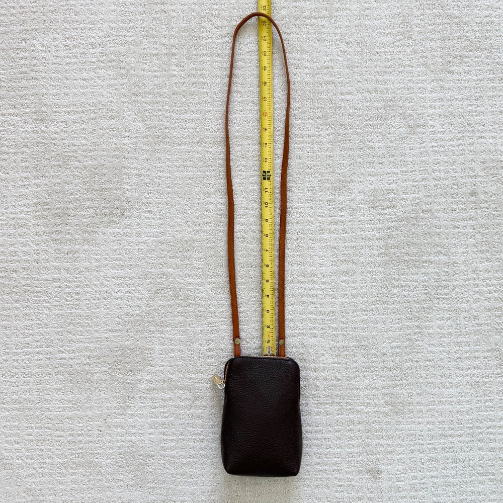 VALENTINA | Mini Brown Leather Crossbody Bag - Picture 2 of 6
